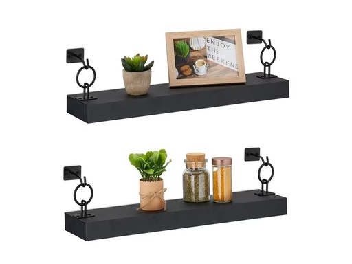 [90310960 1609788] relaxdays 2-er Set 13 cm, Schwarz