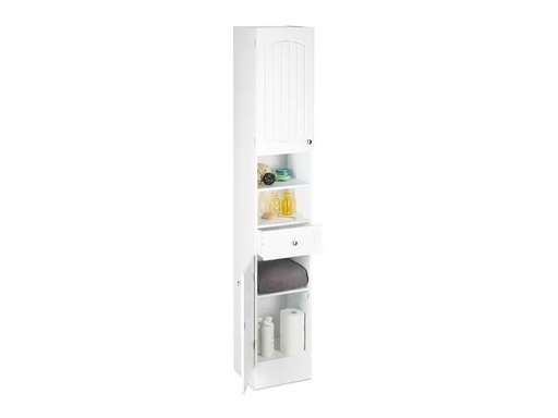 [90310985 1609771] relaxdays Badezimmerregal 173.5 x 30.5 x 32 cm, Weiss