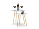 relaxdays Beistelltisch 2er Set, Braun/Weiss