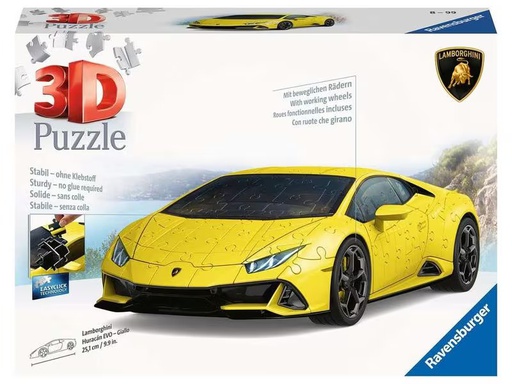 [90311184 1559367] Ravensburger 3D Puzzle Lamborghini Huracán EVO – Giallo