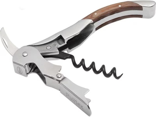 [90311352 1613508] Pulltex Korkenzieher Toledo mit Eichenholz Einlage Braun