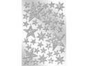 Braun + Company Weihnachtssticker Glitzersterne, Silber