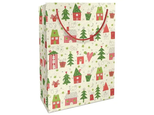 [90311533 1585742] Braun + Company Geschenktasche Bullerbü 23 x 33 x 11 cm, Rot/Grün