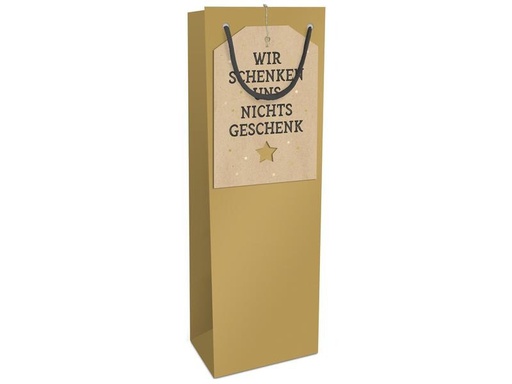 [90311644 1585726] Braun + Company Flaschentasche Uni Postkarten 12 x 36 x 10 cm, Gold