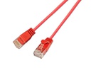 SLIM Slimpatchkabel RJ-45 - RJ-45, Cat 6, UTP, 0.5 m, Rot