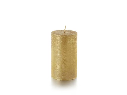 [90311784 1550195] balthasar Zylinderkerze Rustico 12 x 7 cm, Gold