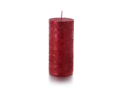 [90311795 1550203] balthasar Zylinderkerze Rustico 15 x 7 cm, Rot