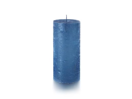 [90311798 1550205] balthasar Zylinderkerze Rustico 15 x 7 cm, Blau