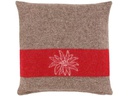 Eskimo Kissen Edelweiss 45 x 45 cm, Braun/Rot
