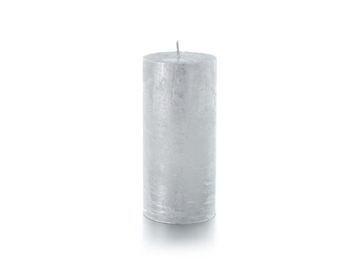 [90311906 1550206] balthasar Zylinderkerze Rustico 15 x 7 cm, Silber
