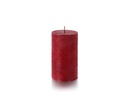 balthasar Zylinderkerze Rustico 12 x 7 cm, Rot