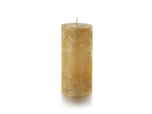[90311913 1550202] balthasar Zylinderkerze Rustico 15 x 7 cm, Gold