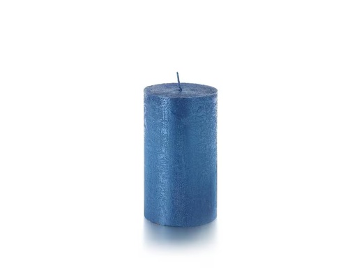 [90311917 1550198] balthasar Zylinderkerze Rustico 12 x 7 cm, Blau