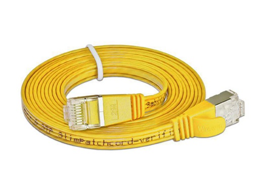 [90051195 314754] SLIM Slimpatchkabel RJ-45 - RJ-45, Cat 6, STP, 0.25 m, Gelb
