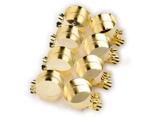[90312056 1524842] INGES CHRISTMAS DECOR Teelichthalter Clip Ø 5 cm, 8 Stück, Gold