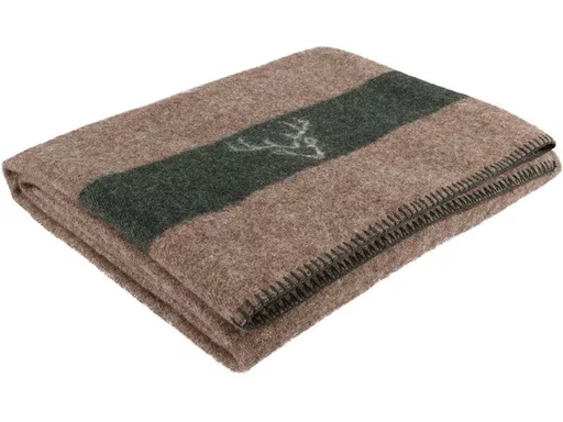 [90312215 1609602] Eskimo Decke Hirsch 140 x 200 cm, Braun/Grün