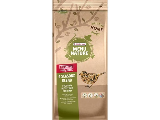 [90312291 1602963] Versele Laga Vogelfutter Menu Nature 4 Seasons Blend, 4 kg + 400 g