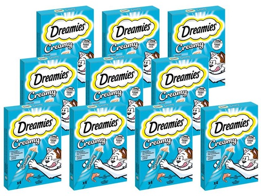 [90312302 1604982] Dreamies Katzen-Snack Creamy Lachs Multipack, 11 x (4 x 10g)