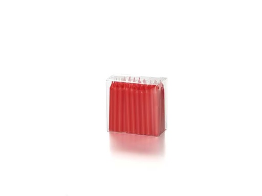 [90312991 1616652] balthasar Kerze Geburtstag 7.5 cm x 0.8 cm, Rot, 50 Stück