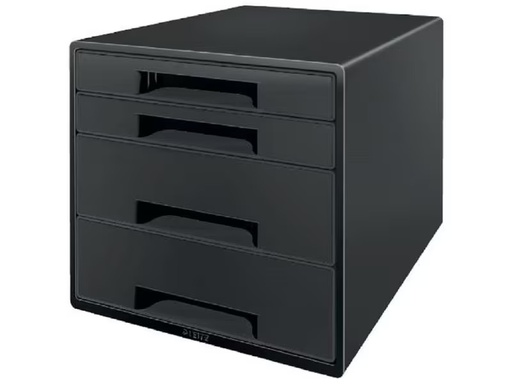[90313005 1615401] Leitz Schubladenbox Recycle 4 Schubladen, Schwarz