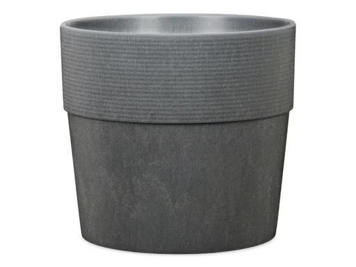 [90313114 1604694] scheurich Blumentopf Groove 26 cm, Anthrazit