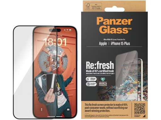 [90313148 1589913] Panzerglass Displayschutz Refresh  iPhone 15 Plus