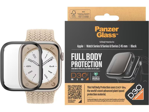 [90313307 1589928] Panzerglass Full Body Apple Watch 2023 Series 9 44 mm Schwarz