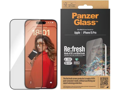 [90313555 1589912] Panzerglass Displayschutz Refresh  iPhone 15 Pro