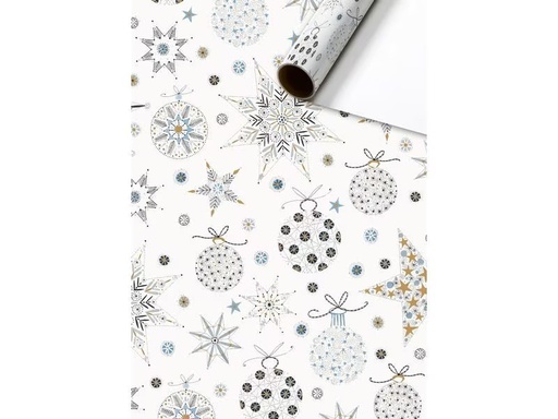 [90313806 1592005] Stewo Geschenkpapier Junis 70 x 150 cm, Silber