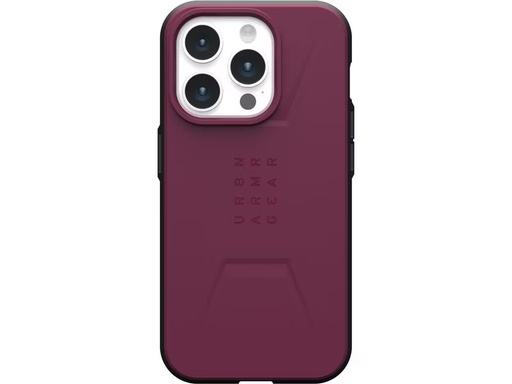 [90313913 1598512] UAG Back Cover Civilian Case iPhone 15 Pro Bordeaux