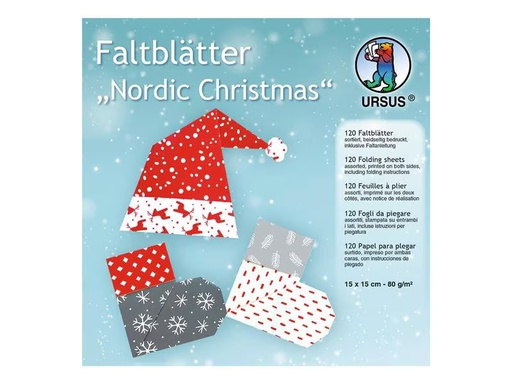 [90314088 1247083] URSUS Faltblätter Nordic 15 x 15 cm, 80 g/m², 120 Blatt