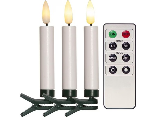 [90314311 1568542] Star Trading LED Baumkerze Flamme, 10er Set, Weiss