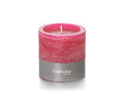 [90314512 1616670] balthasar Kerze Rustico 10 cm x 10 cm, Himbeer