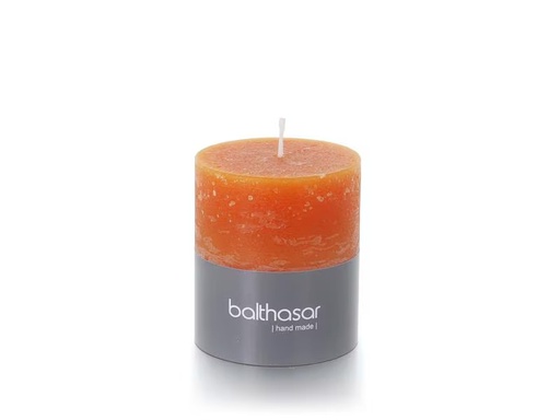 [90314554 1616637] balthasar Zylinderkerze Rustico 8 cm x 7 cm, Orange
