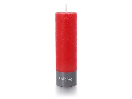 [90314612 1616628] balthasar Zylinderkerze Rustico 20 cm x 6 cm, Rot