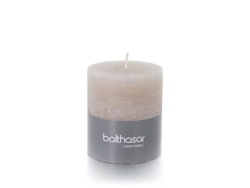 [90314661 1616633] balthasar Zylinderkerze Rustico 8 cm x 7 cm, Taupe
