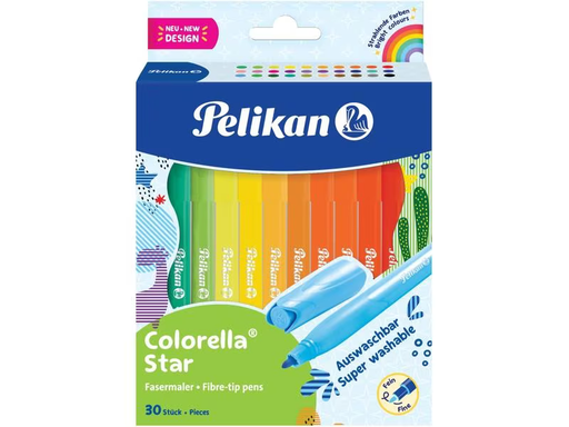 [90314662 1496892] Pelikan Filzstift Colorella Star 0.6 mm, 30 Farben