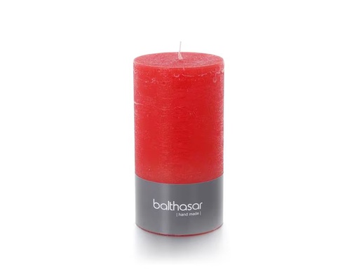[90314709 1616643] balthasar Zylinderkerze Rustico 13 cm x 7 cm, Rot