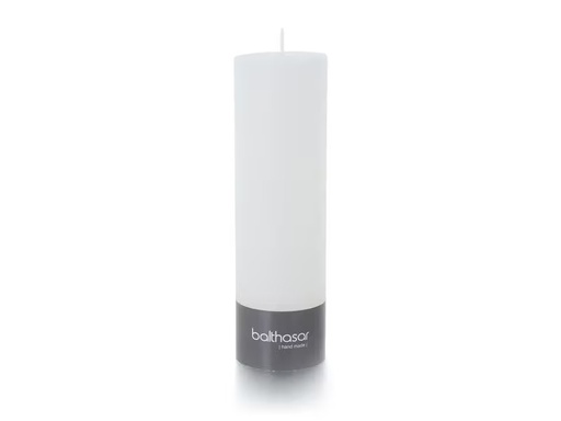 [90314760 1616624] balthasar Zylinderkerze Rustico 20 cm x 6 cm, Weiss