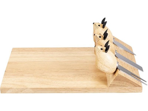 [90314790 1621889] Kadastar Servierplatte Mouse 4 Stück, Gummibaum