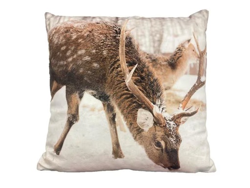 [90314873 1534886] Dameco gefüllt Hirsch 40 x  40 cm, Beige/Braun