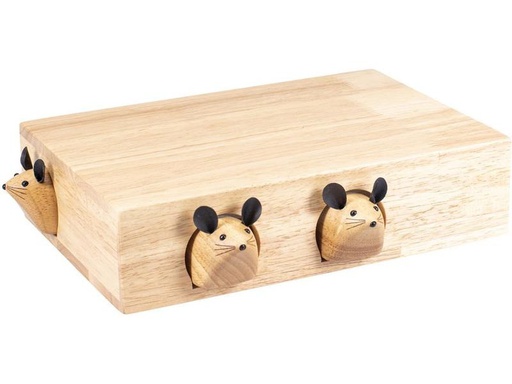 [90314979 1621890] Kadastar Servierplatte Mouse House 4 Stück, Gummibaum