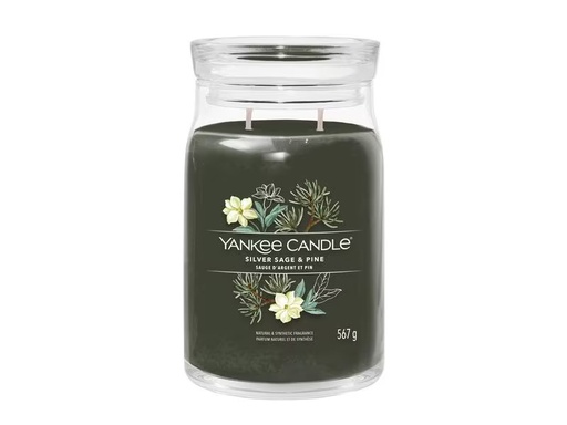 [90315063 1537717] Yankee Candle Signature Duftkerze Silver Sage &amp; Pine Signature Large Jar