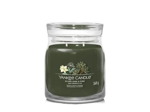 [90315071 1537738] Yankee Candle Signature Duftkerze Silver Sage &amp; Pine Signature Medium Jar