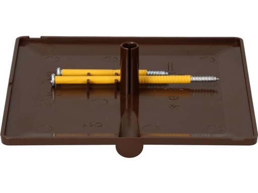 [90315344 1611213] Max Hauri Steckdeckel im priamos Design, 130 x 130 mm, Kabelauslass
