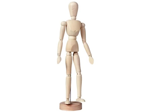 [90315574 1622462] Talens Holzartikel Gliederpuppe Frau 30 cm