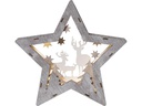 Star Trading Tischdeko Fauna Stern 25 cm, Holz