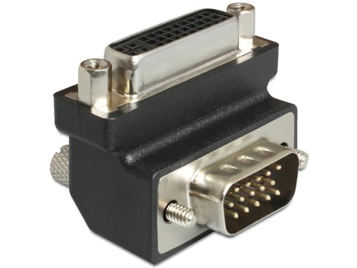 [90051606 557612] Delock Winkeladapter 90°, m-f VGA - DVI-A