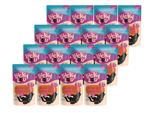 [90316517 1594515] Lucky Lou Nassfutter Lifestage Adult Geflügel &amp; Ente, 16 x 125 g