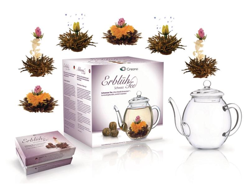 [90051698 718623] Creano Tee-Set Erblühtee 0.5 l, Transparent